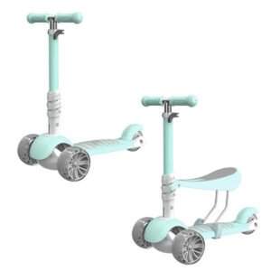 2-in-1 Kids 3 Wheel Scooter Adjustable - Ustams