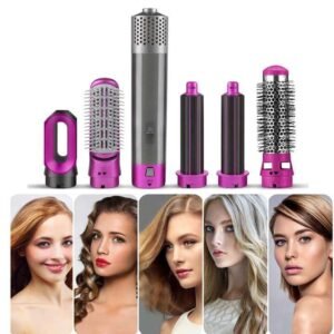 5In1 Hair Brush Airwrap Dupe Blow Dryer Straightener & Curler - Ustams