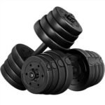 Weight Dumbbell Set 66 LB Adjustable Cap Gym Home Barbell Dumbbell Plates Body Workout